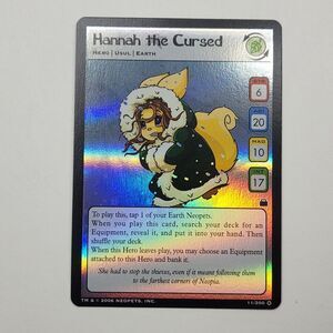 Hannah the Cursed Holo Hannah and the Ice Caves 11/200 2006 Neopets TCG Card